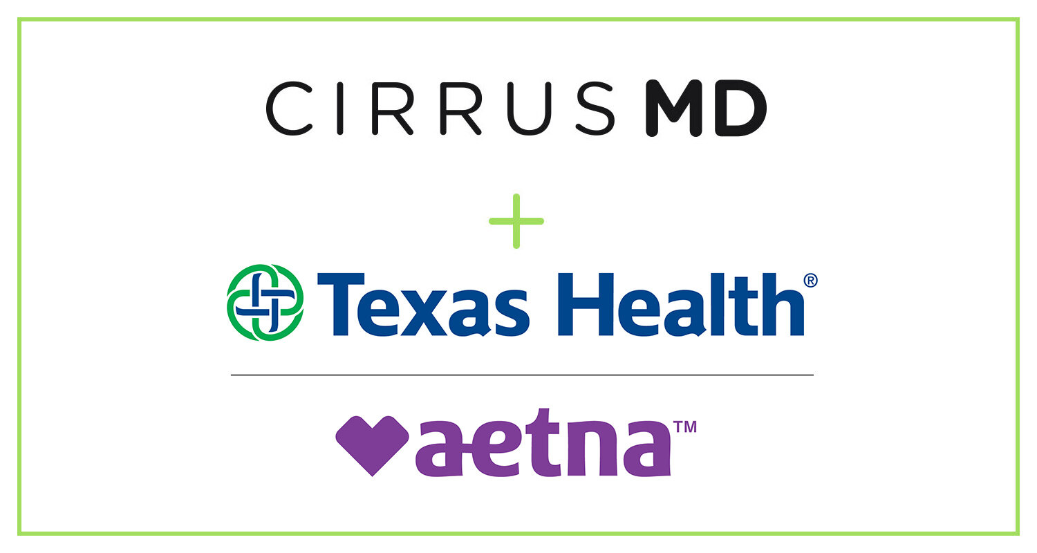 CirrusMD and Texas Health Aetna Logo Lockup