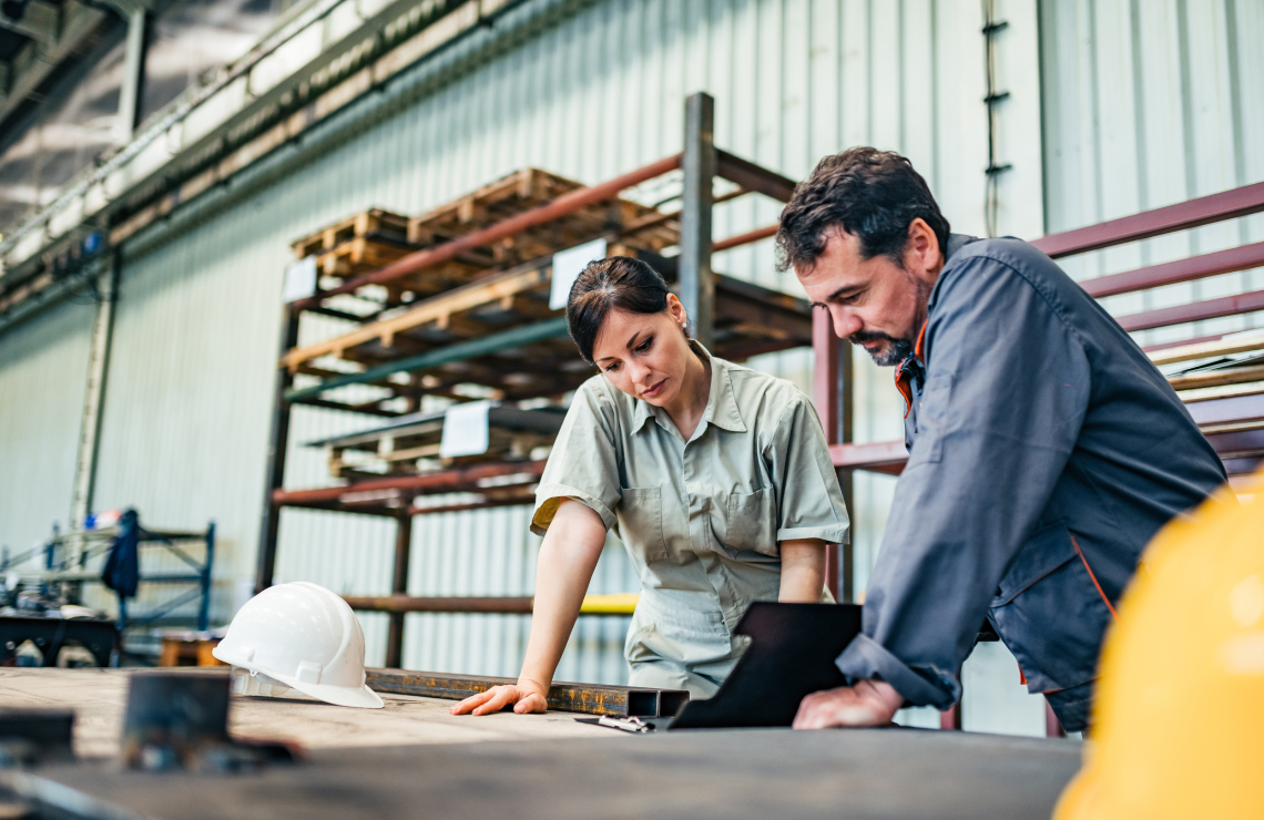 warehouse workers at work