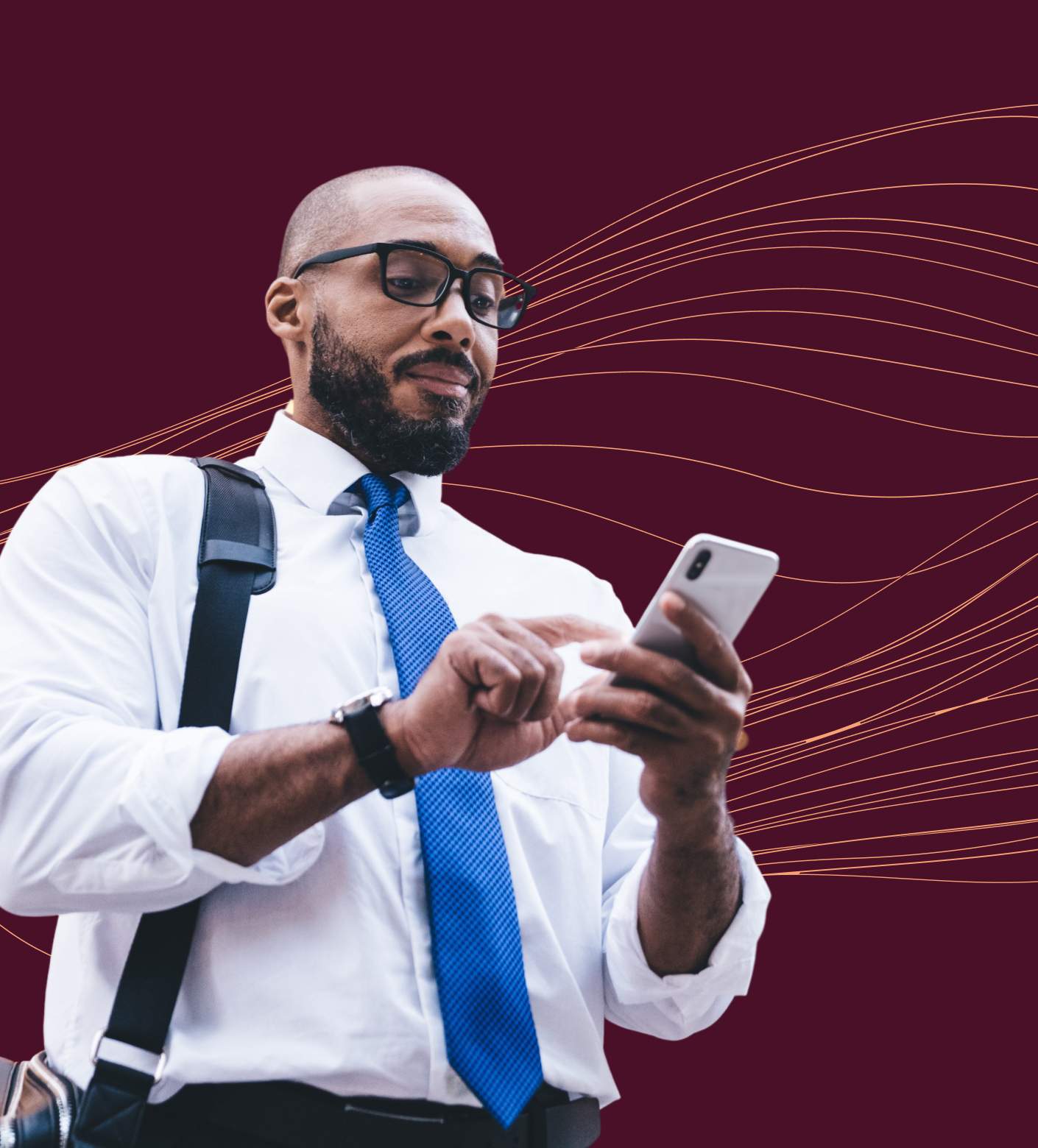 man using his phone
