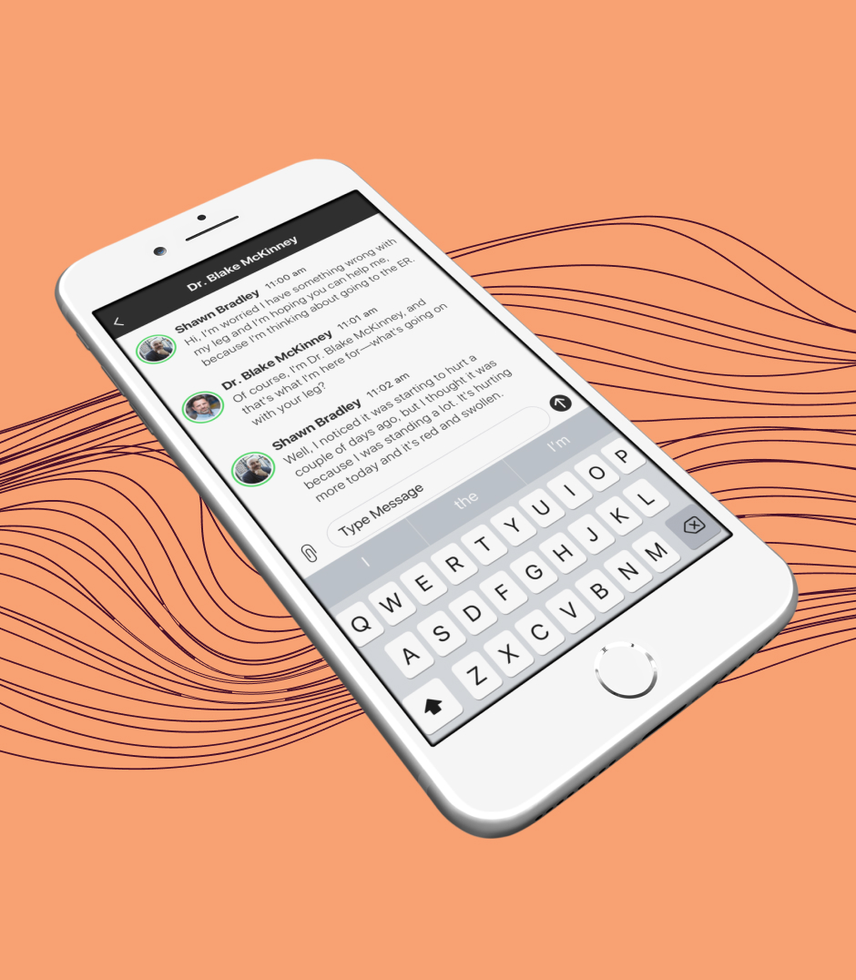 telehealth chat on phone