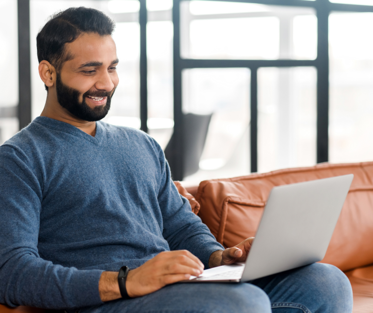 man having telehealth visit with doctor