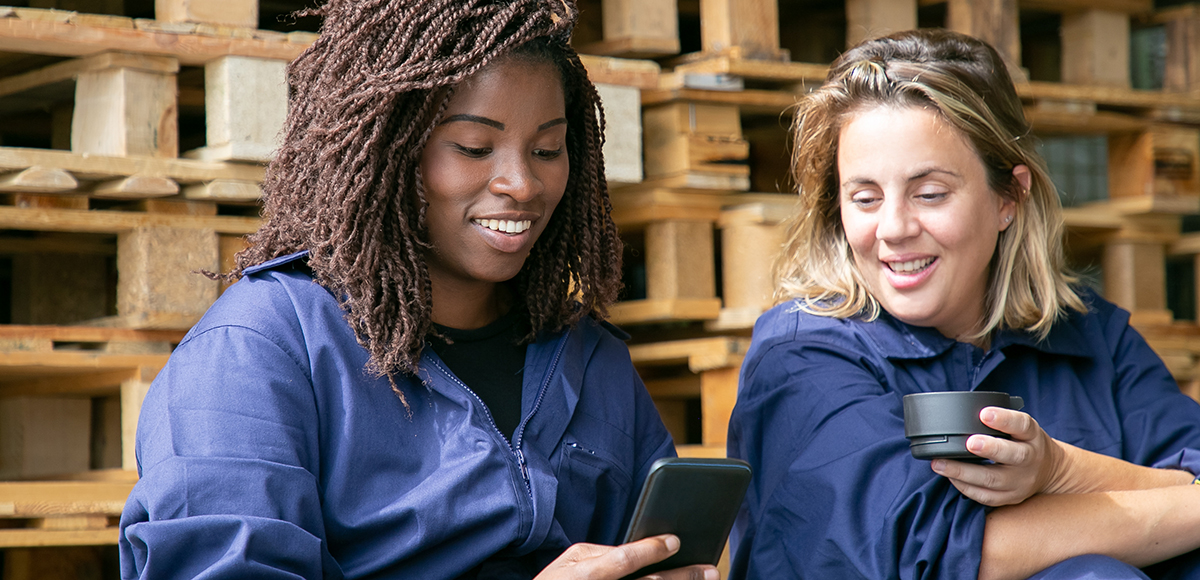 Warehouse employee using telehealth