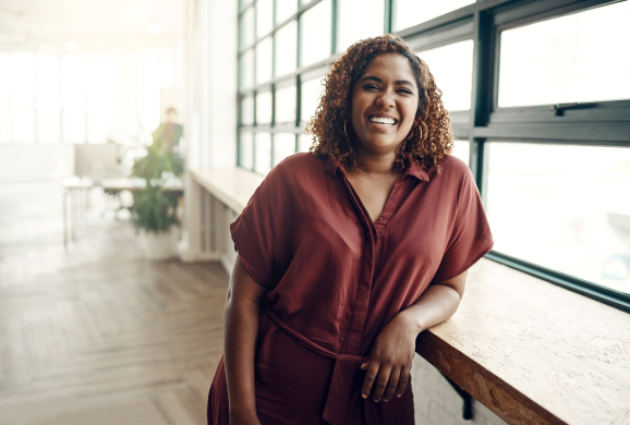 woman smiling