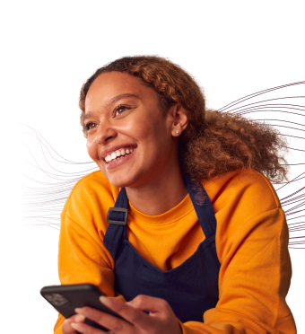 smiling retail worker