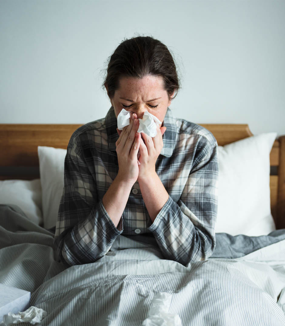 woman using primary care for her cold