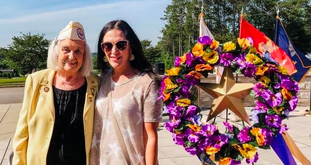 Nadia Wilder and Mother on Veterans Day Ceremony